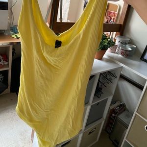 Windsor yellow ribbed body suit square neck